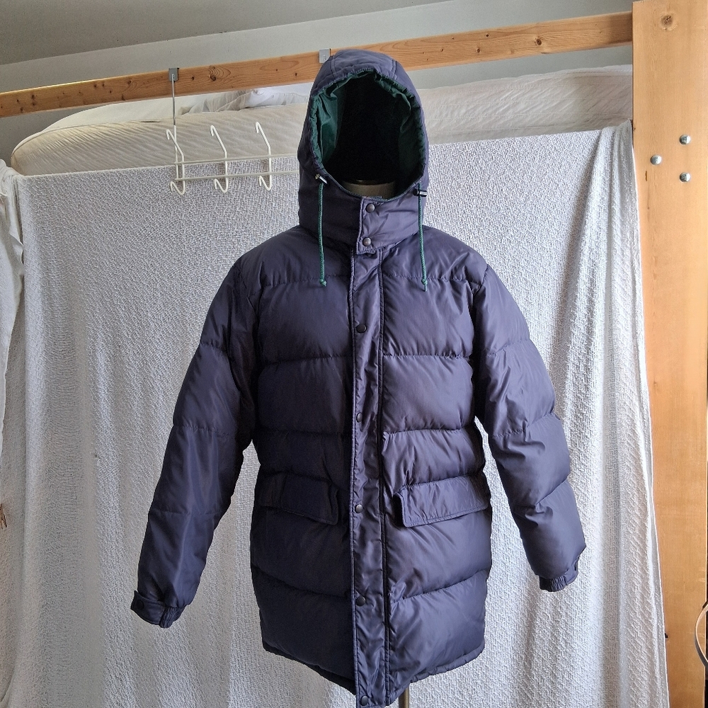 Lands' End Direct Merchants Unisex Medium Winter Coat Blue/purple + Green